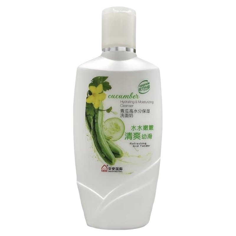 安安金纯青瓜洗面奶高水分保湿补水黄瓜洁面乳低泡沫型成人旅行装