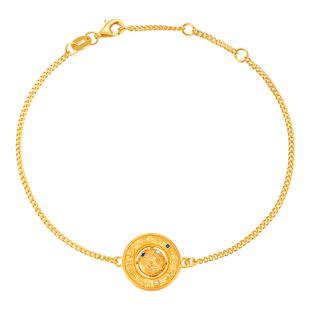 莱绅通灵艺术馆系列转运星轮黄金钻石手链星球