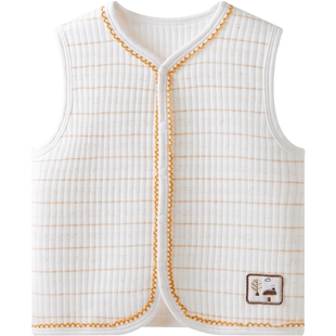 aqpa爱帕婴儿马甲夹丝夹棉秋冬季保暖上衣衣服宝宝背心坎肩马夹萌