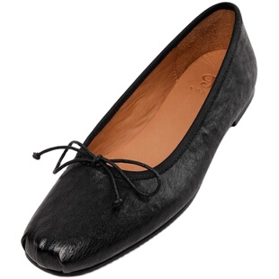 敦绿岛· 清甜如你｜方头马皮单鞋手工原创皮鞋芭蕾舞鞋