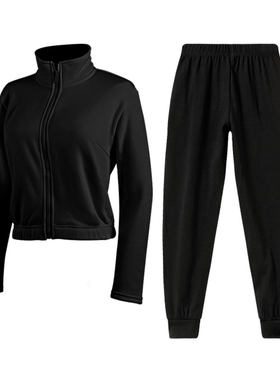 男童舞蹈服秋冬加绒练功服套装