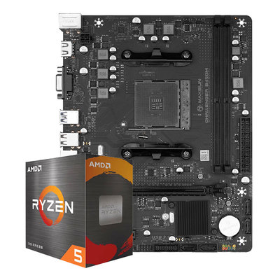 AMD锐龙R5 5600/5600X散片CPU搭微星 铭瑄B450M B550M D4主板套装