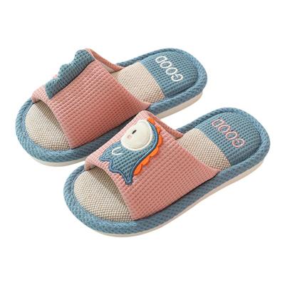 儿童幼儿园室内居家防滑亚麻拖鞋