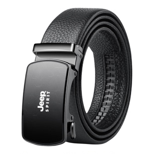 Jeep头层纯牛皮皮带男款真皮2025新款男士腰带正品自动扣爸爸裤带