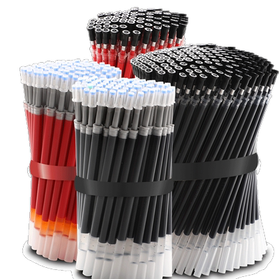 中性笔芯0.5mm黑色水性蓝色考试