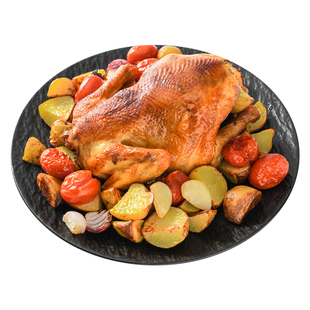 柏纳夫德式烤春鸡整只900g脆皮烤鸡童子鸡半成品空气炸锅烤箱炸鸡