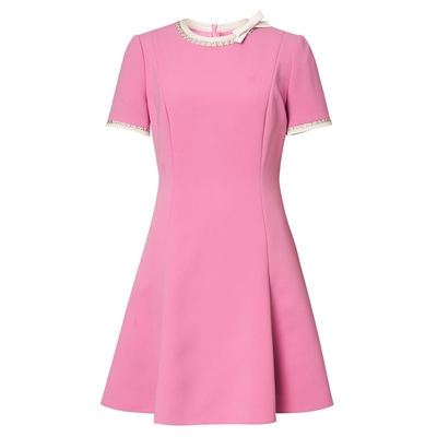 【法式洋装裙】Lakoradior拉珂蒂商场同款粉红春季A字连衣裙