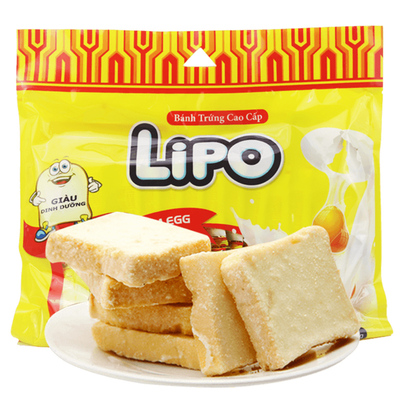越南进口lipo面包干奶油鸡蛋休闲