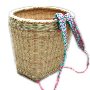 竹背篓精编手工竹编家用四川背篼买菜竹筐成人可做舞蹈道具装饰