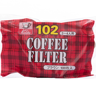 日本进口KALITA手冲102咖啡扇形过滤纸 2-4人份漂白色NK系列100片