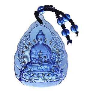 真琉璃心咒佛像吊坠男女士通用挂件药师佛绿度母阿弥陀佛随身挂坠