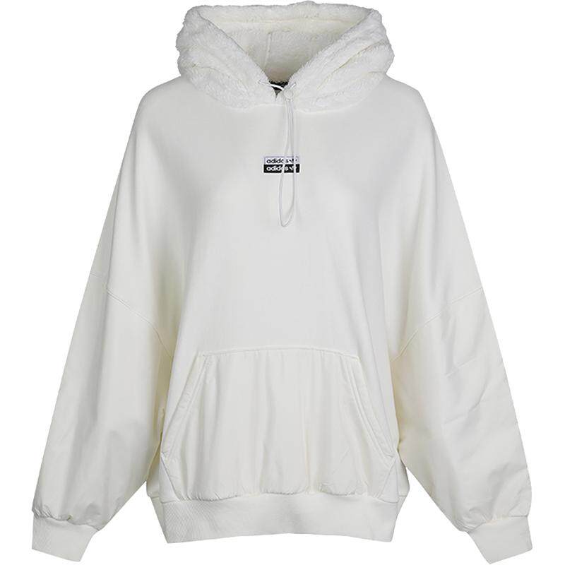 Adidas/阿迪达斯正品三叶草新款女子休闲连帽卫衣套头衫 GU5801