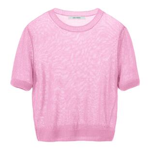 朗姿25汉麻气质夏季薄款短袖高级感打底衫上衣新款通勤毛针织衫女