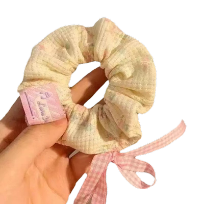 高级感奶油风花边大肠发圈