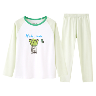 小番薯potatokids儿童家居服套装2025新款插肩袖男童女童睡衣套装