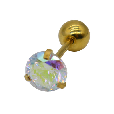 韩国耳骨钉AB彩色小钻炫彩超闪