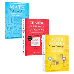 英文原版 欢乐数学系列3册 Ben Orlin Math With Bad Drawings 数学游戏/变化是永远的常数/ “烂插画”快乐数学启蒙书Ben Orlin