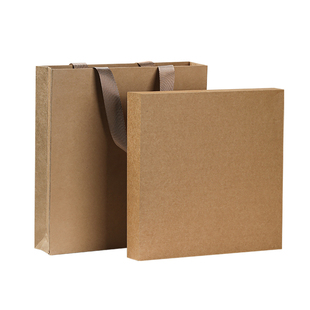 牛皮纸简易茶饼手提袋礼盒福鼎白茶包装盒通用包装单茶饼盒