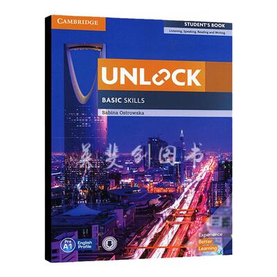 unlock教材现货原版Unlock BASIC LITERACY/BASIC SKILLS 预备级英语读写教材PreA1 reading writing新版基础剑桥英语听说读写全套