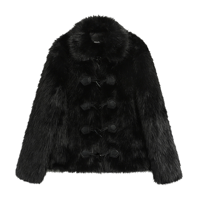 高级感气质仿皮草外套