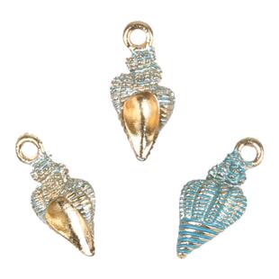 白色海螺珠光滴油合金吊坠挂件DIY手工制作项链耳环饰品材料配件