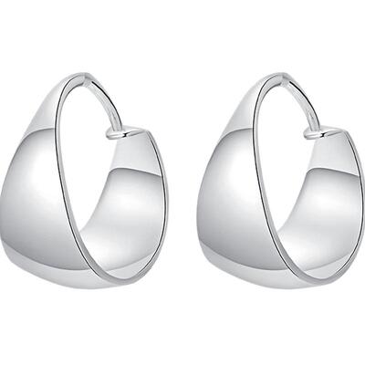 999足银素圈耳环送妈妈送长辈