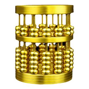 加厚铜笔筒算盘摆件孔子老子老师办公礼品马到功成算盘笔筒装饰品