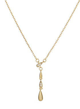 S925银老钱风拉丝水滴项链