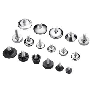 塑料不锈钢家具螺纹可调脚垫书桌办公椅台架置物架调节脚架子胶垫