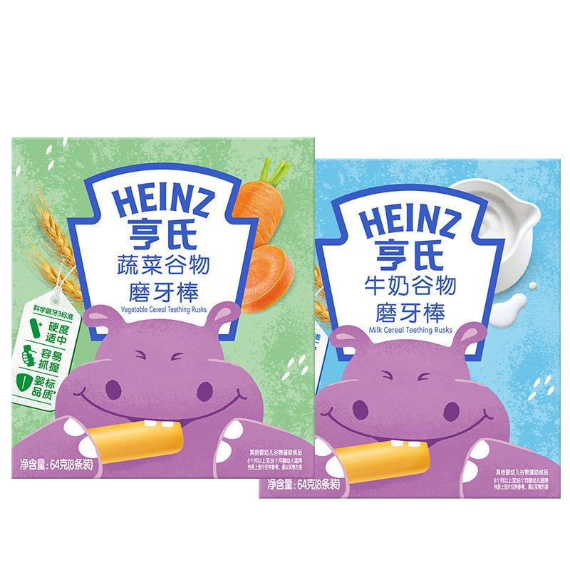 婴儿磨牙棒亨氏盒装饼干