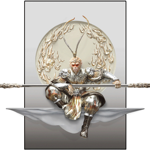 齐天大圣孙悟空3D立体浮雕壁画客厅沙发背景墙玄关装饰画斗战胜佛