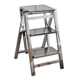 不锈钢梯凳家用折叠梯子加厚加粗款楼梯踏步台阶三步梯四登高爬梯