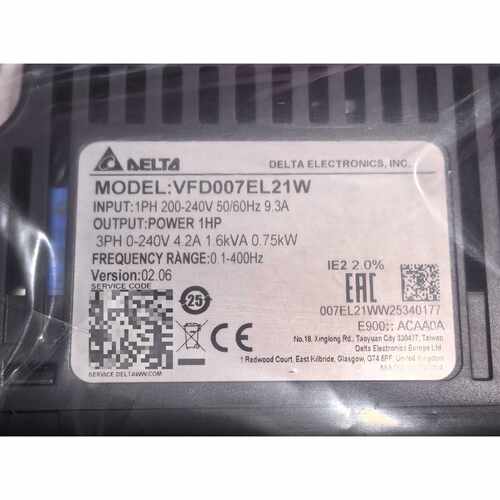 议价台达变频器VFD007EL21W