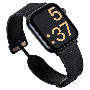 适用华为fit4表带疯马皮创意磁吸fit3手表腕带男生高级感华为watchfit4pro智能运动腕表fitnew手表带新款男士