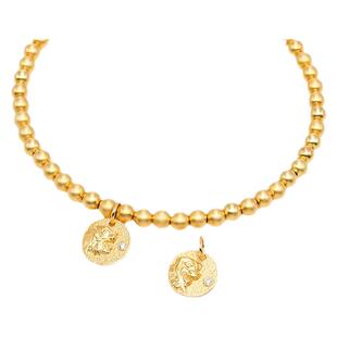 S925纯银真金保色闪亮十二生肖圆吊牌DIY手链手串配件本命年吊坠