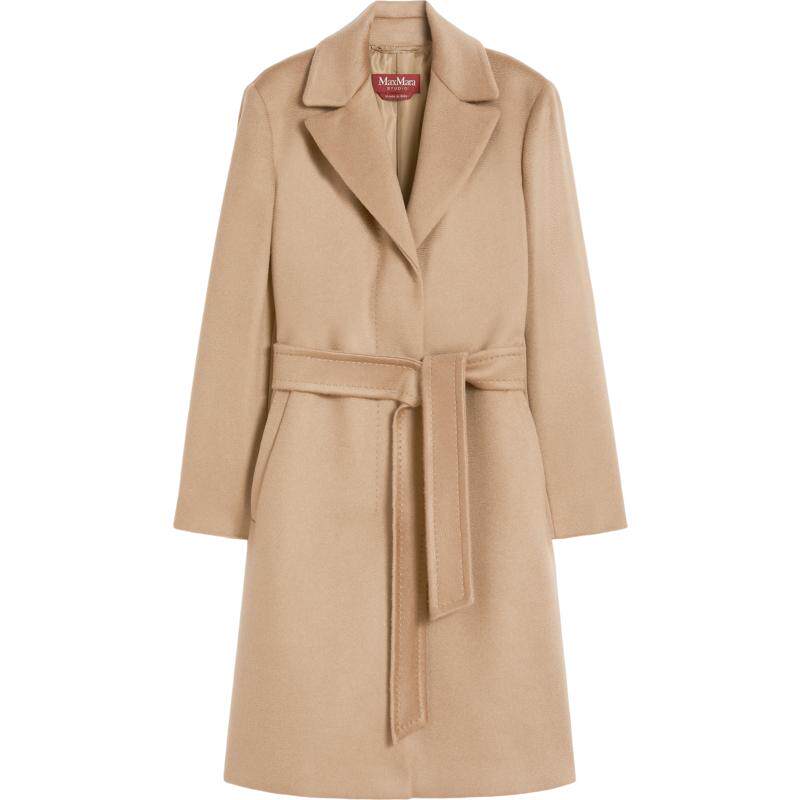 【季末甄选】 MaxMara 女装山羊绒系带大衣6016075106