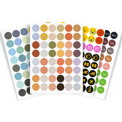 ins风彩色圆点标签网红可爱少女