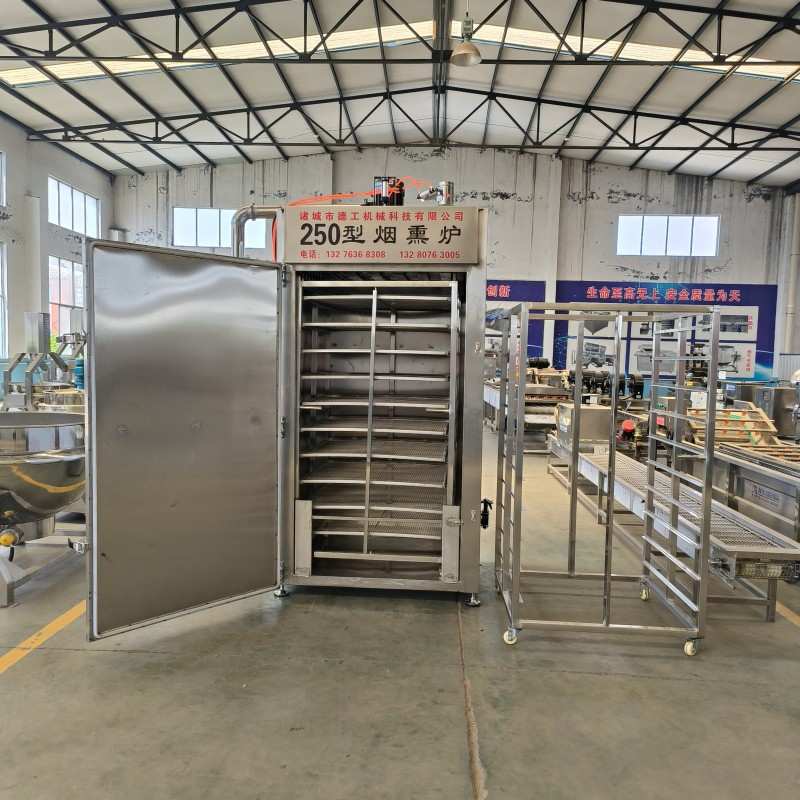 大型豆腐干烘干上色机器 红肠全自动烟熏炉 熟食烧鸡烟熏机厂家