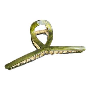 韩国加大号13cm醋酸金属鲨鱼夹女网红气质发夹后脑勺盘发抓夹发卡