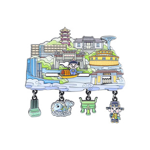 合肥地标挂坠滑动冰箱贴安徽省会城市特色景点旅游打卡文创纪念品
