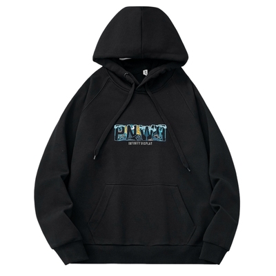 卫衣刺绣绣花连帽款式美式休闲