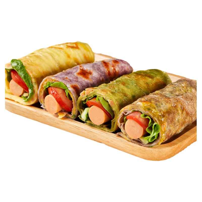 鸡蛋灌饼家用饼皮饼胚子儿童营养早餐速食半成品果蔬全麦手抓饼