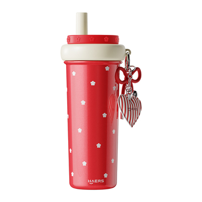 哈尔斯不锈钢吸管保温杯茶水分离