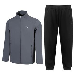 安踏加绒外套套装男冬季户外保暖防风青少年休闲跑步运动服两件套