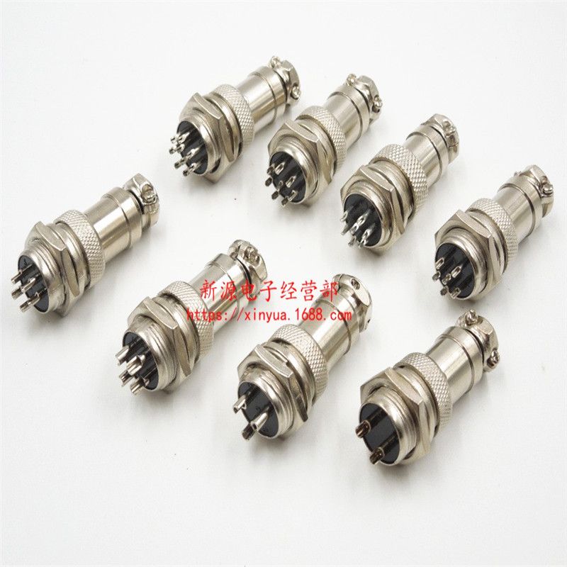 航空插头插座 GX16-3芯 3P 接头 航空插座 GX16-3P 公对母 16MM