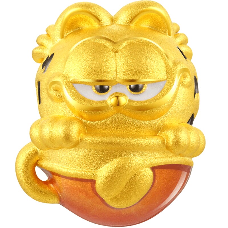 六桂福珠宝黄金加菲猫转运珠