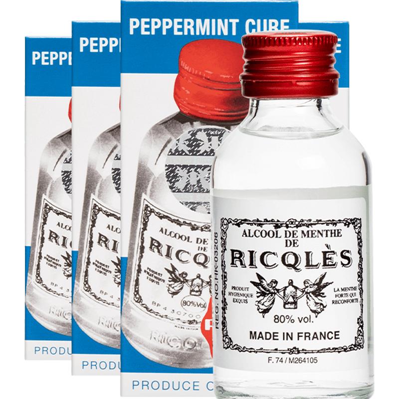 港版双飞人法国RICQLES利佳薄荷药水 舒缓肠胃提神消暑50ml*4件装 港版双飞人法国RICQLES利佳薄荷药水 舒缓肠胃提神消暑50ml*4件装