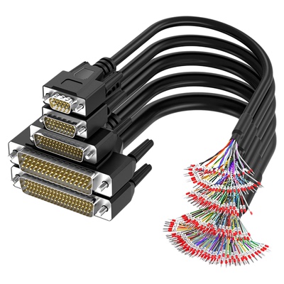 HDB15端子线带号码管单头连接线