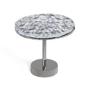 MILLER圆形不锈钢金属边几Cappellini捷克水晶亚克力大理石角几