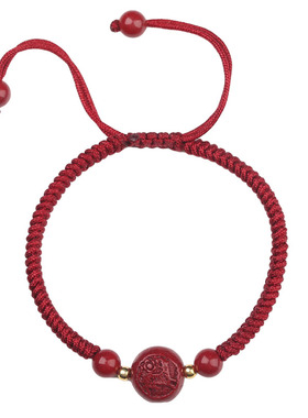 新款朱砂本命年生肖编织红绳手绳